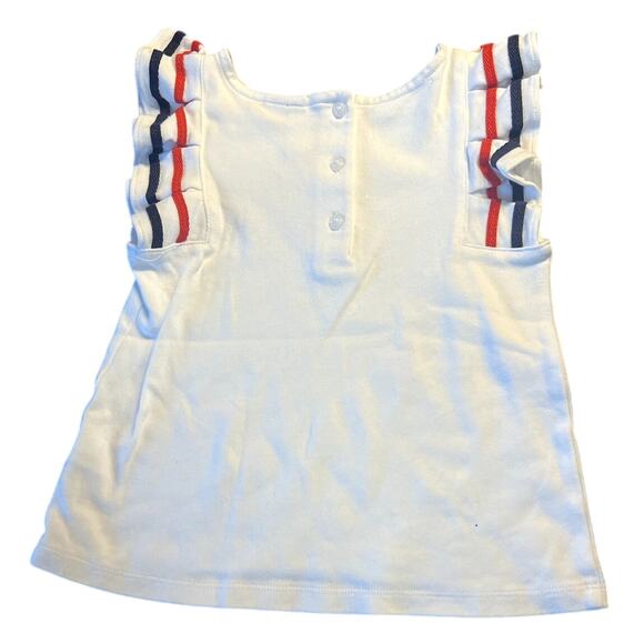 Janie and Jack Pleated Ruffle Sleeve Top Size 4 - Picture 2 of 4